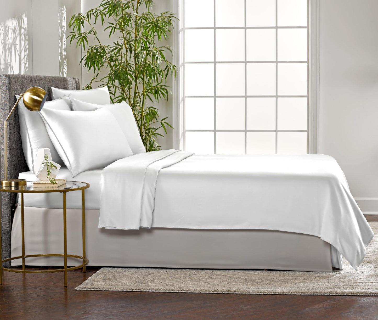 King Sheets by Pure Bamboo, Genuine 100% Organic Viscose Derived from Bamboo Bed Sheet Set, Luxuriously Soft & Cooling, Double Stitching, Lifetime Quality Promise (King, White)1