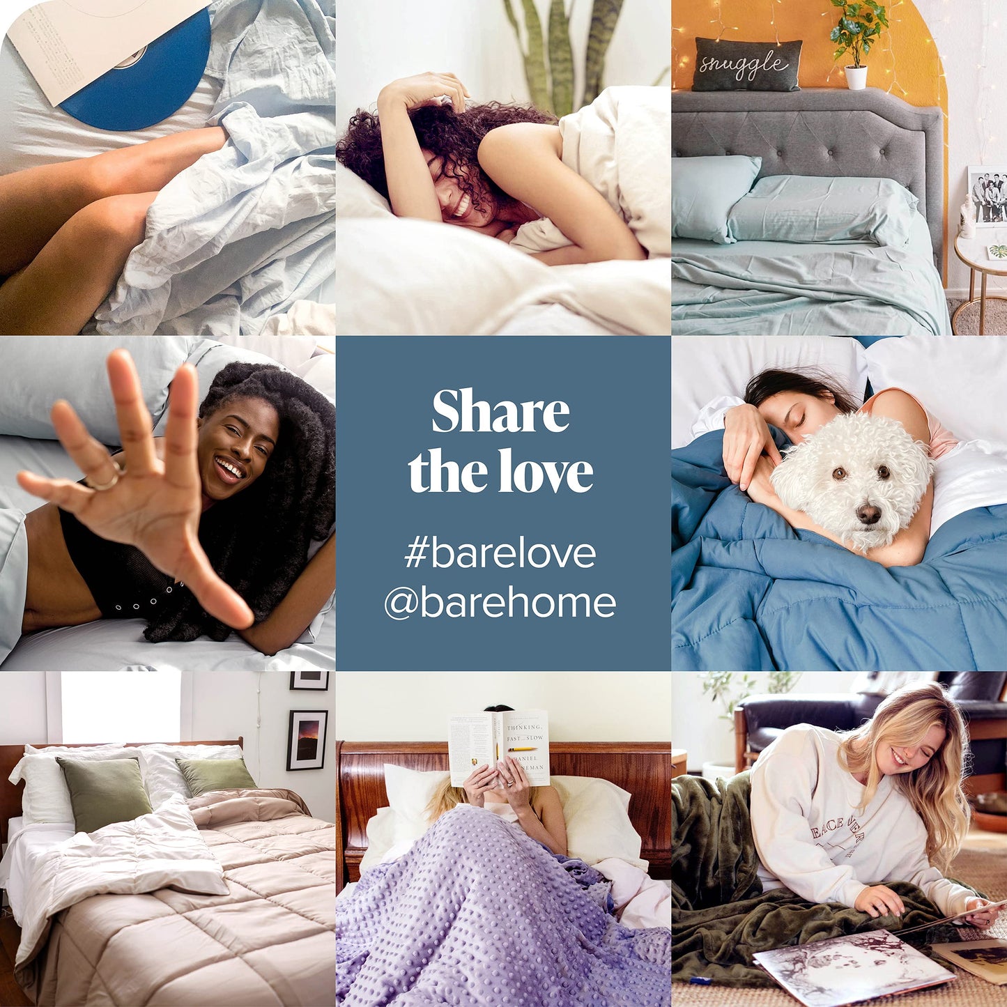 Bare Home Bed-in-A-Bag 7 Piece Comforter & Sheet Set - Full - Goose Down Alternative - Ultra-Soft 1800 Premium - Bedding Set (Full, Grey/Grey)