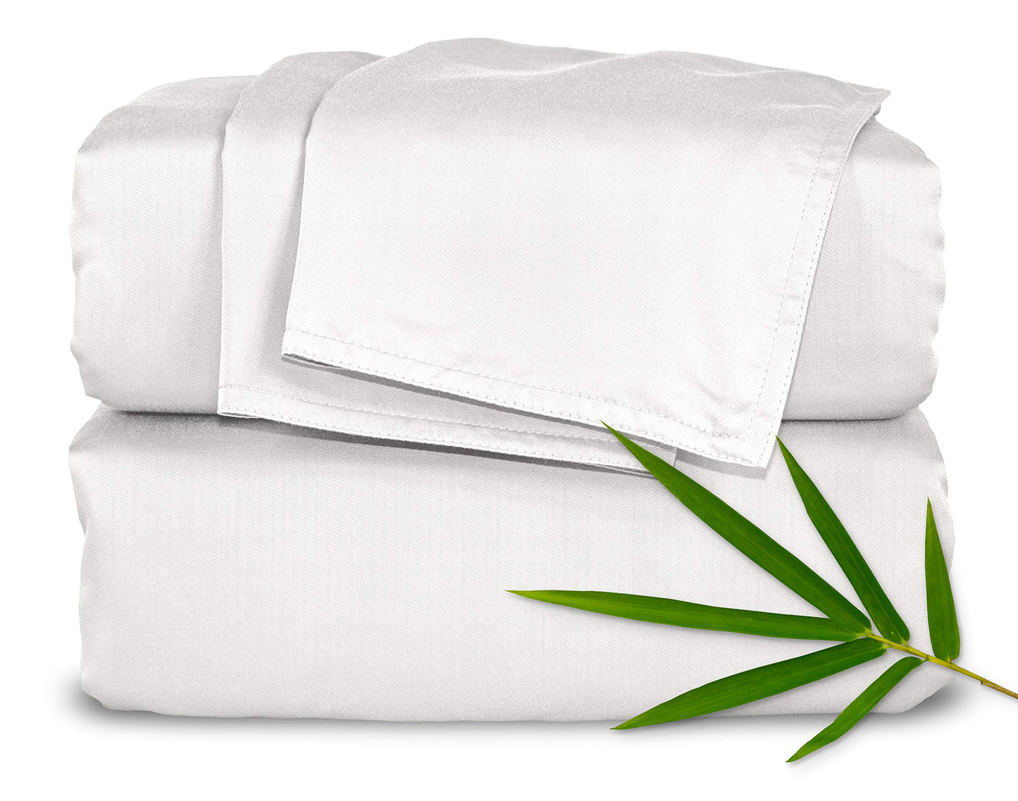 King Sheets by Pure Bamboo, Genuine 100% Organic Viscose Derived from Bamboo Bed Sheet Set, Luxuriously Soft & Cooling, Double Stitching, Lifetime Quality Promise (King, White)1