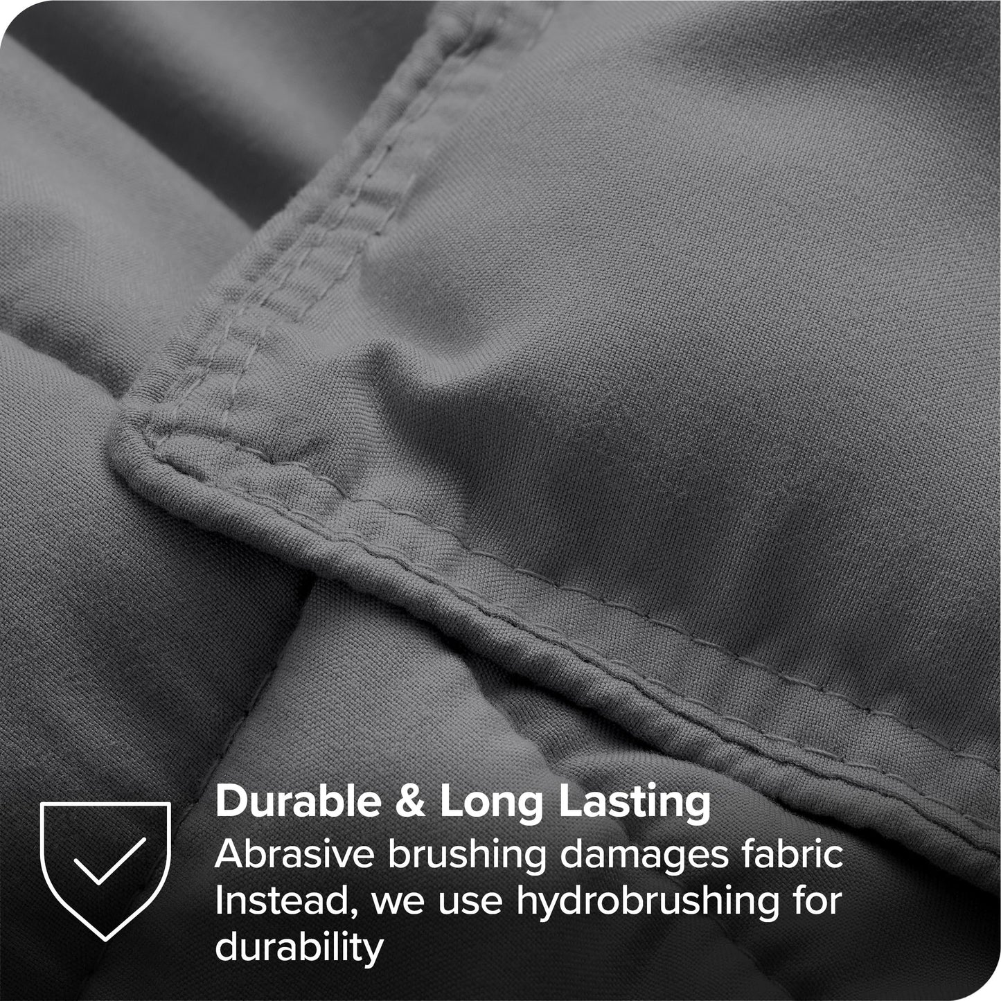 Bare Home Bed-in-A-Bag 7 Piece Comforter & Sheet Set - Full - Goose Down Alternative - Ultra-Soft 1800 Premium - Bedding Set (Full, Grey/Grey)