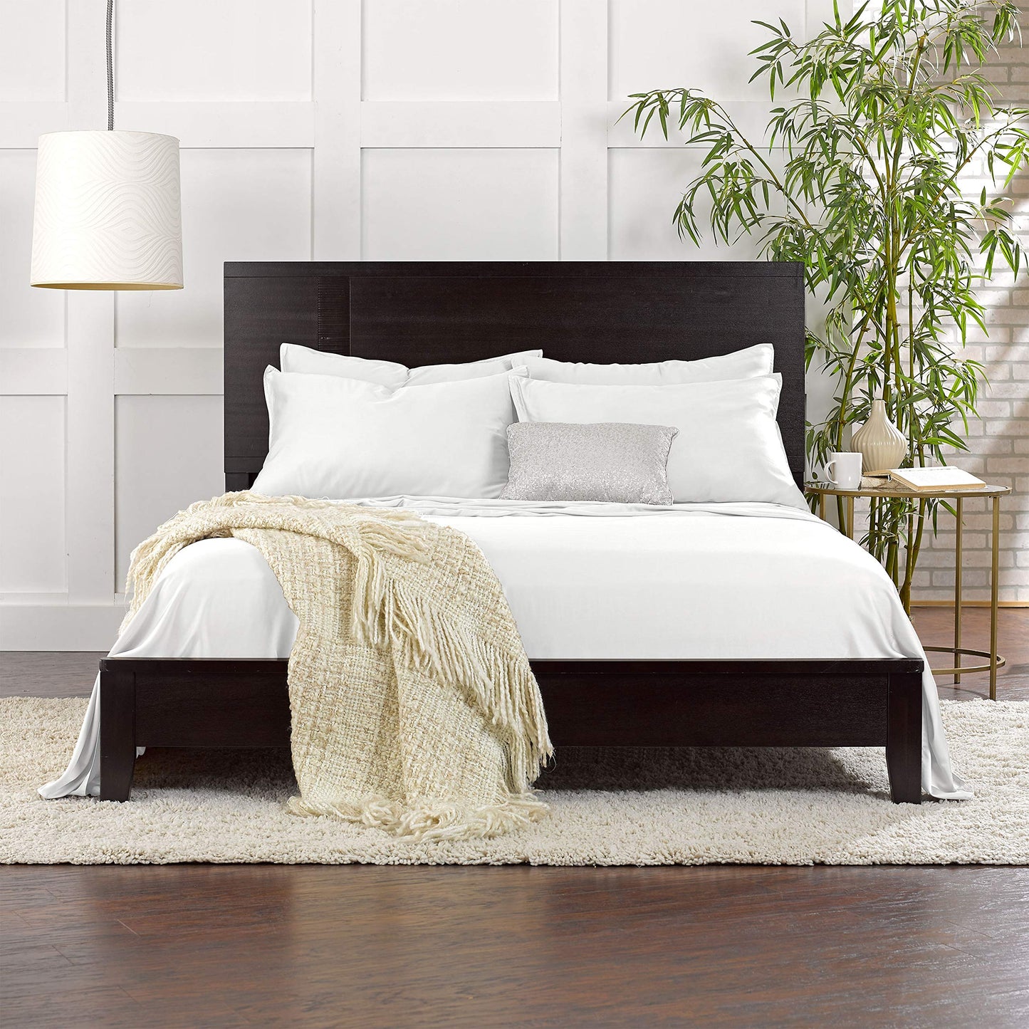 King Sheets by Pure Bamboo, Genuine 100% Organic Viscose Derived from Bamboo Bed Sheet Set, Luxuriously Soft & Cooling, Double Stitching, Lifetime Quality Promise (King, White)1