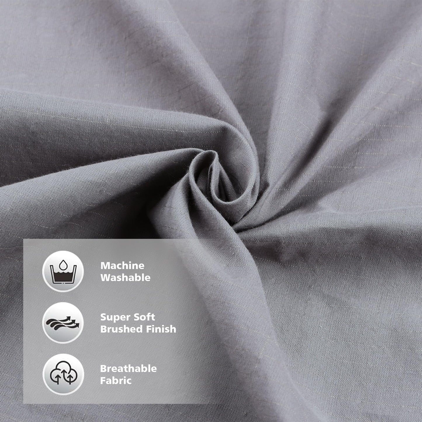 Grounding Sheet, 90% Organic Cotton+10% Pure Silver Organic Fitted Grounded Sheet for Improved Sleep, Pain Relief - Earth Connected Bedding (Gray, (78.4 * 80.2 * 15inch))