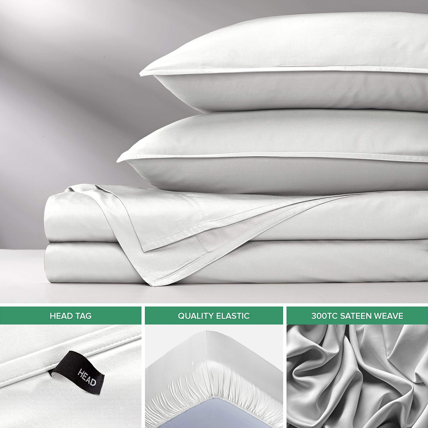 King Sheets by Pure Bamboo, Genuine 100% Organic Viscose Derived from Bamboo Bed Sheet Set, Luxuriously Soft & Cooling, Double Stitching, Lifetime Quality Promise (King, White)1